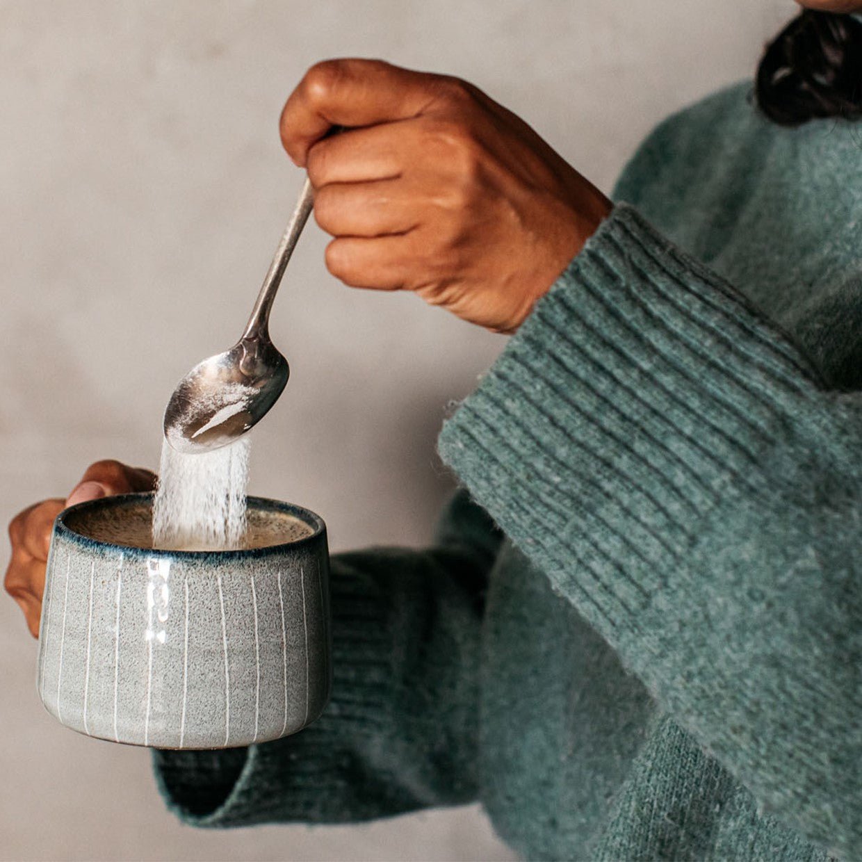 Bare Biology Skinful Pure Marine Collagen Powder in coffee